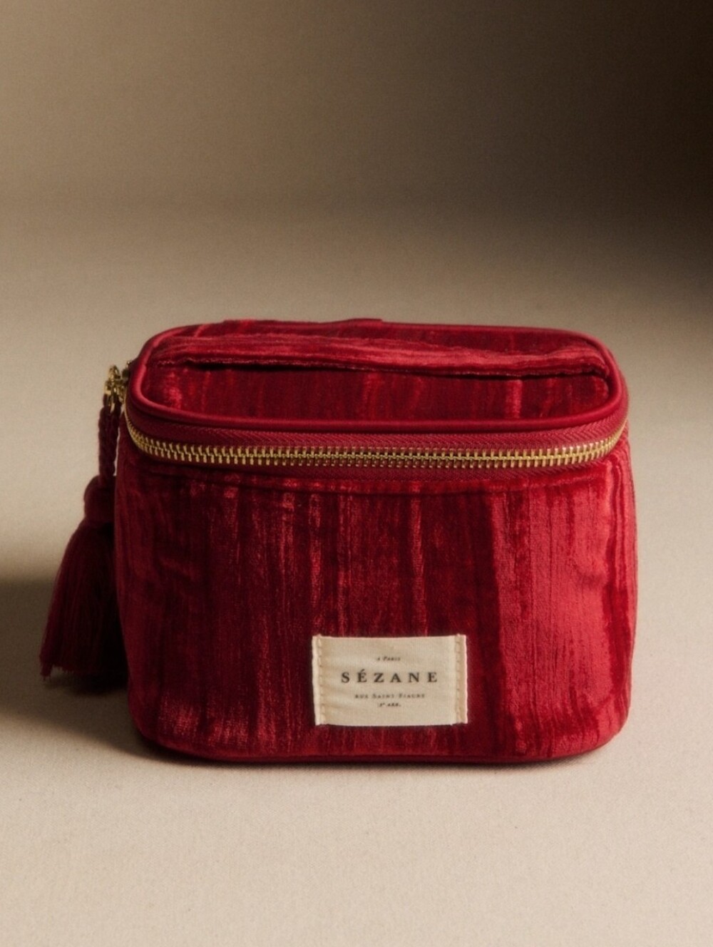 Sezane Velvet Mini Vanity Case NWT